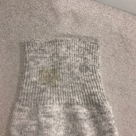 Topshop Sheer Back High Low Grey Sweater Size 6 - Picture 6 of 8